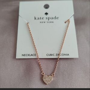 Kate Spade Rose Gold Heart Necklace